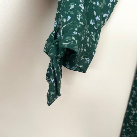 Reformation Zelda Long Tie Sleeve Midi Dress in Rosemarie Floral - Picture 6 of 10